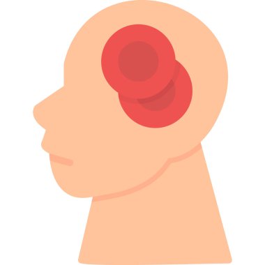 İnsan baş ikon vektör çizimi tasarımı