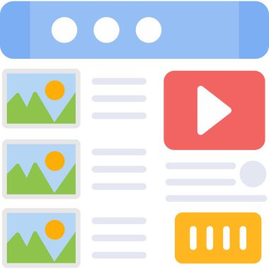 video içeriği pazarlama simgesi