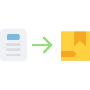 Bir belge ve haç içeren bir mektubun vektör illüstrasyonu.