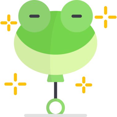 Düz stil olarak hayvan kurbağa doğa simgesi