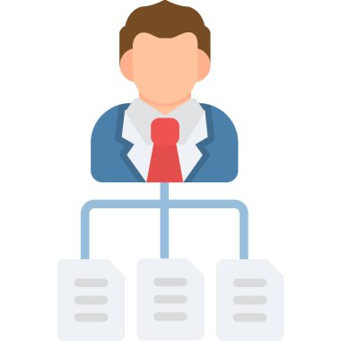 İş adamı simgesi, vektör illüstrasyonu