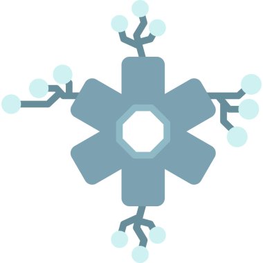 Bir kar tanesi simgesinin vektör çizimi