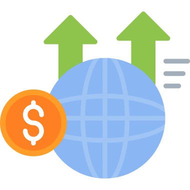 Küresel para vektör simgesi
