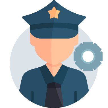 polis simgesi vektör illüstrasyonu