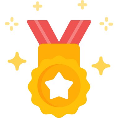 Madalya. Web simgesi basit illüstrasyon