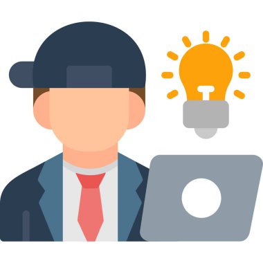 İşadamı Düz Vektör Simgesi