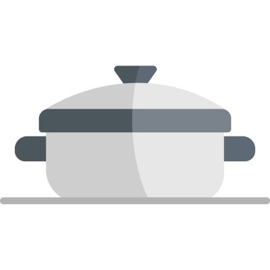 Mutfak kazanı simgesi vektör illüstrasyon grafik tasarımı