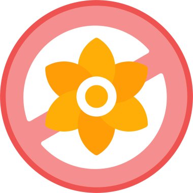 Çiçek. Web simgesi vektör illüstrasyonu