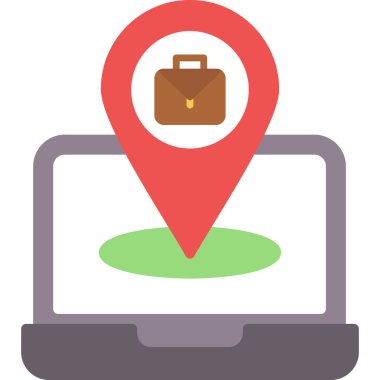 gps düz vektör simgesi