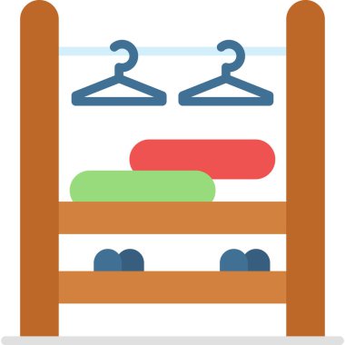 yatak simgesi, vektör illüstrasyonu