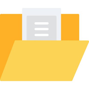 belge dosya dizin simgesi düz biçimli