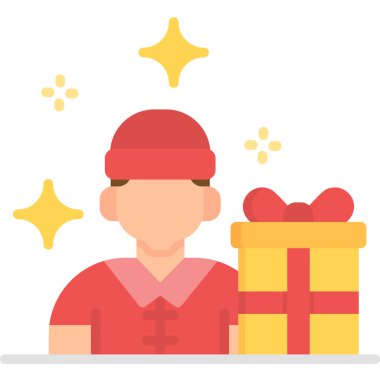 hediye simgesi, vektör çizimi