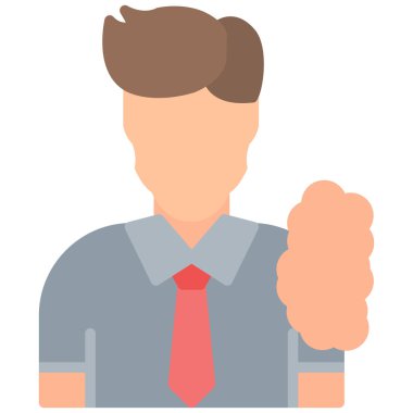 iş adamı simgesi ve vektör illüstrasyonu beyaz arkaplanda izole edildi