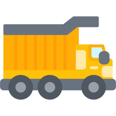 Kamyon ikonu. düz dizayn. vektör illüstrasyonu