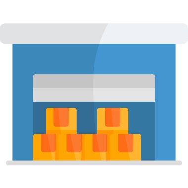 Binanın düz vektör simgesi tasarımı