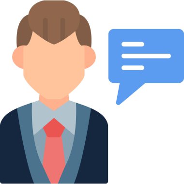 İşadamı düz tasarım simgesi