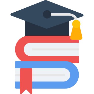 mezuniyet şapka vektör simgesi