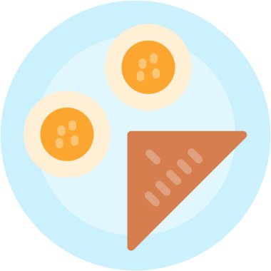 Yemek. Web simgesi basit illüstrasyon