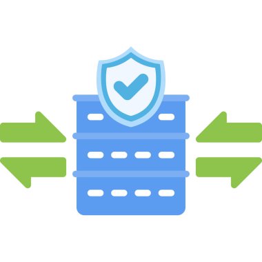 Koruma kalkanı simgesi. Web için güvenlik kalkanı vektör simgelerinin özet çizimi