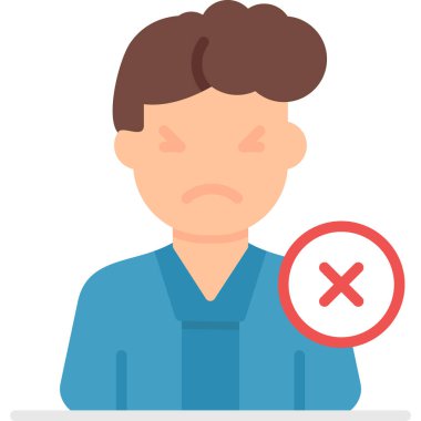 Çizgi film simgesinin vektör illüstrasyonu