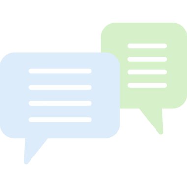 Konuşma baloncukları. Beyaz üzerine izole edilmiş vektör illüstrasyonu