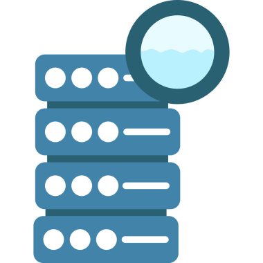 veri veritabanı sunucu simgesi doldurulmuş dış hat biçimi