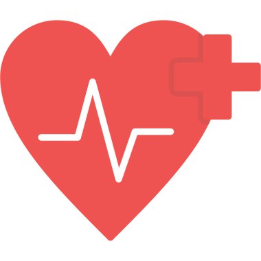 kardiyogram kalp vektör çizimi