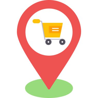 Dükkan Vektörü İllüstrasyonu, Basit Simge