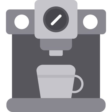 Kahve makinesi ikonu. vektör illüstrasyonu