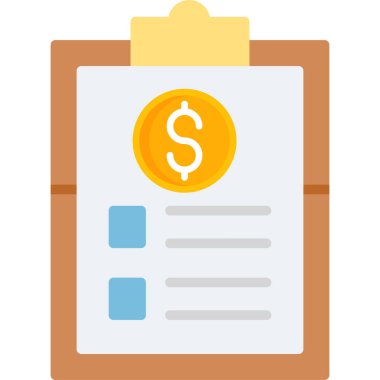 Bill düz vektör simgesi