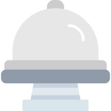 Otel çanı simgesi düz stil