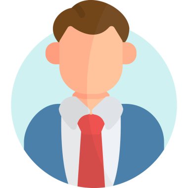 avatar erkek iş adamı simgesi düz stil