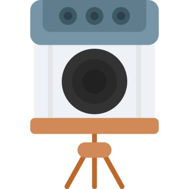 Kamera simgesi, beyaz arkaplanda illüstrasyon tasarım vektörü