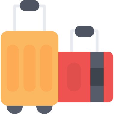 Bavul. Web simgesi basit illüstrasyon