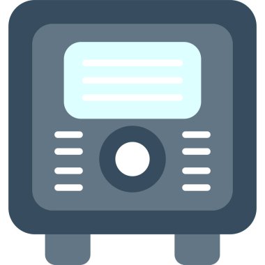 Radyo. Web simgesi basit illüstrasyon