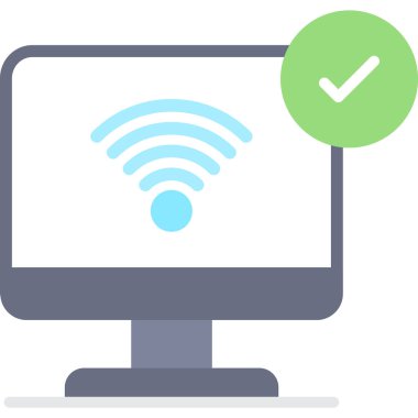 Kablosuz ağ simgesi. Basit resimleme