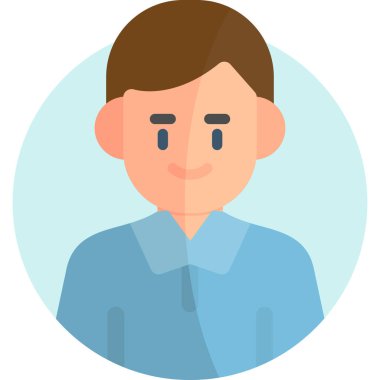 Man avatar portre vektör illüstrasyonu