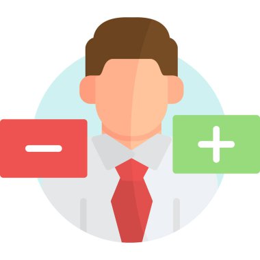 işadamı vektörü düz simgesi