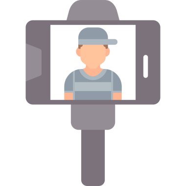 selfie düz simge vektörü