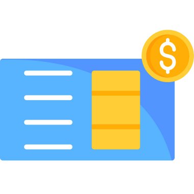 Nakit kağıt para simgesi düz stil