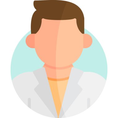 doktor avatar profil vektör çizimi