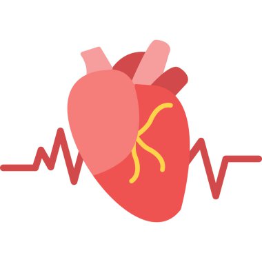 kalp kardiyo tıbbi vektör çizimi tasarımı