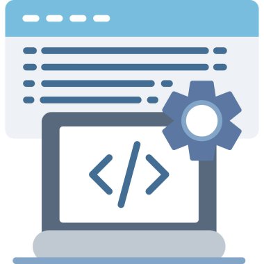 Web geliştirme düz vektör simgesi