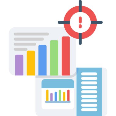 İş Problemi Vektör İllüstrasyonu, Basit Simge