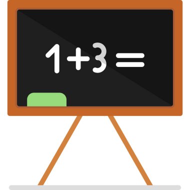 Matematik matematik ikonu. Matematiğin düz tasarımı