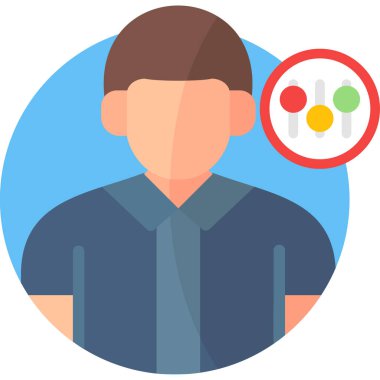 iş adamları web, mobil, bilgi grafikleri için düz simge