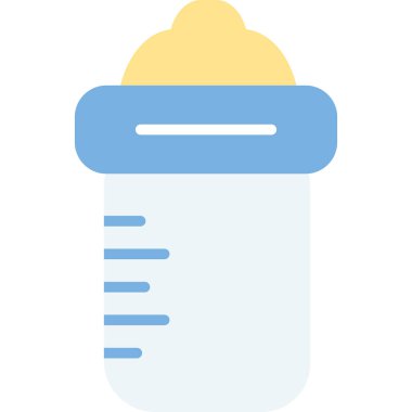 Bebek şişe düz vektör simgesi