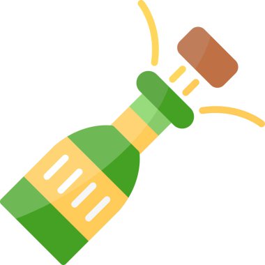 şişe bira alkolü ikonu düz stil