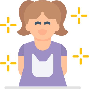 Kadın Avatar. Basit illüstrasyon