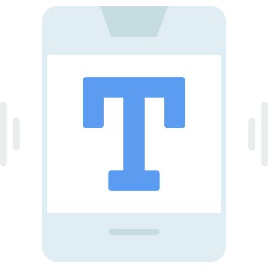 Bir cep telefonu simgesinin vektör illüstrasyonu